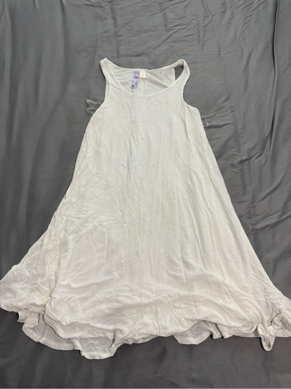 Alya White Sleeveless Midi Swing Dress